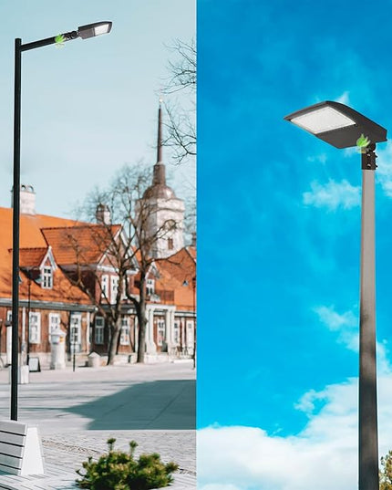 100W LED Parking Lot Area Lights, Dimmable LED Shoebox Lights, 20KV Surge Protector Built-in 13500LM 600W Equiv. Outdoor Commercial Area Road Lamps, DLC UL Approved 5000K Daylight 100-277VAC