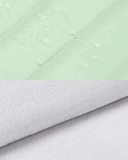 MOSISO 13.3 inch Laptop Case, 13-13.3 inch Puffy Laptop Sleeve Compatible with MacBook Air 13 13.6 M4 M3 M2 M1/Pro 13/Pro 14, HP Dell ASUS Lenovo,Polyester Horizontal Bag with Small Case, Mint Green