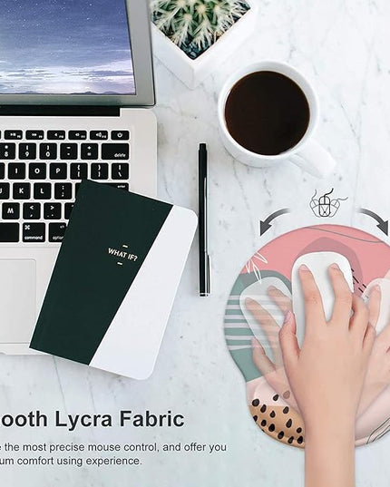 Lateefah Mouse Pad with Wrist Rest, 3-in-1 Gaming Mouse Pad, Keyboard Wrist Rest, Ergonomic Memory Foam Mousepad with Wrist Support for Computer Keyboard
