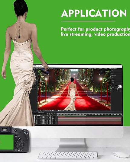 Green Screen Backdrop, Product Photo Backdrop for Photoshoot, Photography Background for Streaming Video Studio 5FTx7FT