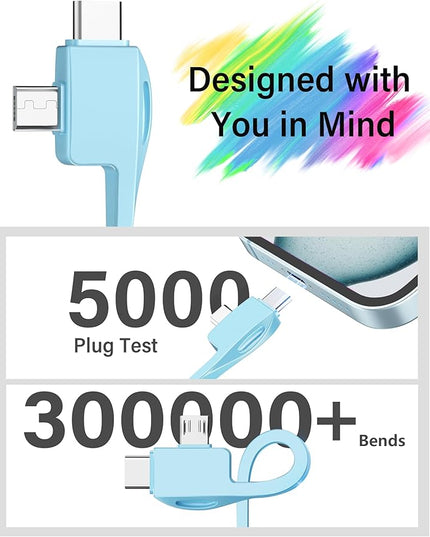 TG90° 10000mAh Power Bank with Built-in AC Wall Plug and Cables, Ultra Slim Phone External Battery Pack Portable Charger Compatible with iPhone and Android Devices