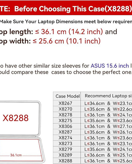 Smatree Hard EVA Protective Sleeve Bag and Case Compatible for 15.6 inch ASUS TUF Gaming A15 2024/2023 Laptop, for 15.6 inch ASUS TUF Gaming F15 2022/2021 Carry Travel Case Waterproof Sleeve (X8288)