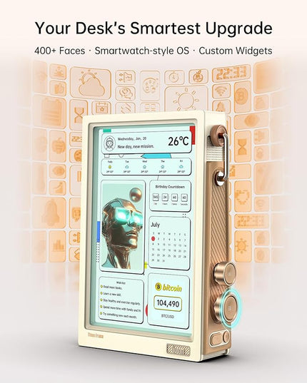 Divoom Times Frame-10.1" WiFi Digital Picture Frame with 64GB, Free App with No Subscription Fees, Supports Uploading Photos/Videos/Calendars/Weather/Sports Scores and Various DIY Content