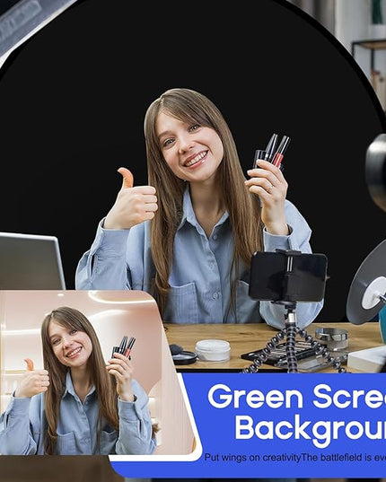 Portable Black White Screen Chair, 57 in Screen Backdrop with Stand 2-in-1Double Sided Foldable Blackwhite Background, for Video Chats and Meetings, Photography, Photo Zoom, Streaming Games