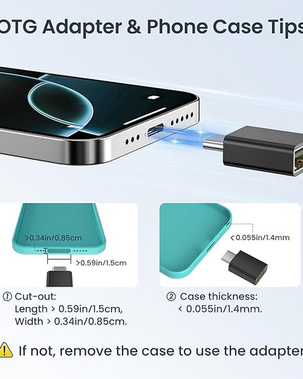 Elebase for iPhone 17 USB Charging Adapter Kit,Multi USBC Adaptor with 1Ft 100W Charger Cable Set,Type C to Micro USB 3.0 OTG iOS Travel Converter for iPhone 16 15 Max Pro,Samsung Galaxy S24 S23 Plus