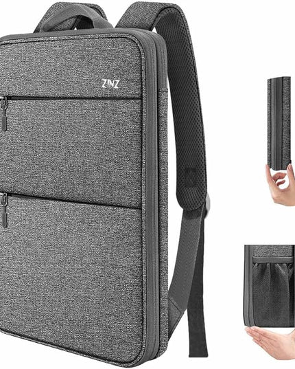 ZINZ Slim & Expandable Laptop Backpack 15 15.6 16 Inch Sleeve, Spill-Resistant Notebooks Bag Case for Most 14-16 Inch MacBooks Surface-Books Dell HP Lenovo Asus Computers,D01G02