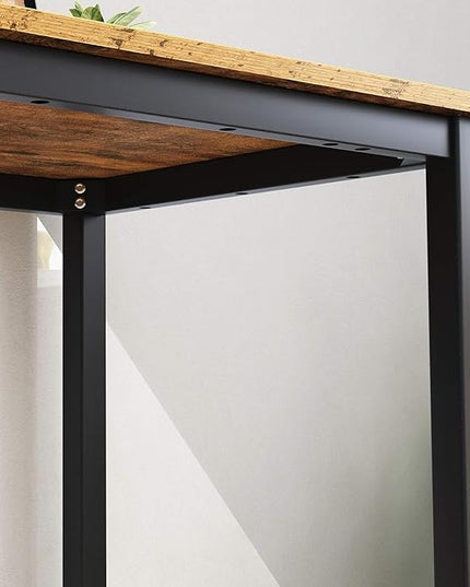 DlandHome 31.5 inch Computer Desk Home Office Table Writing Desk Study Table Gaming Desk Workstation (31.5 inch, Rustic Brown)
