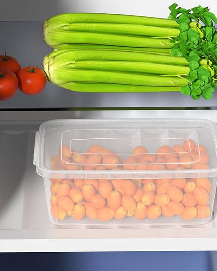 Sandmovie 12 Packs 14 Quarts Latch Containers with Lid, Plastic Clear Storage Bins