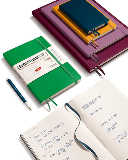 LEUCHTTURM1917 - Weekly Planner & Notebook 2026, Softcover, Medium (A5), Ruled, Lemon (Jan 1 - Dec 31, 2026)