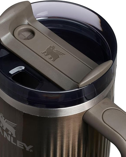 STANLEY Quencher H2.0 Tumbler with Handle and Straw 30 oz | Flowstate 3-Position Lid | Cup Holder Compatible for Travel | Insulated Stainless Steel Cup | BPA-Free | Fluted Gunmetal Shine