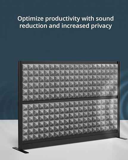 Stand Up Desk Store Studio Modular Wall and Sound Absorbing Room Divider | Sound Dampening Acoustic Panels for Office Cubicle | Noise Reduction and Noise Canceling Office Partition (70'' x 48'')