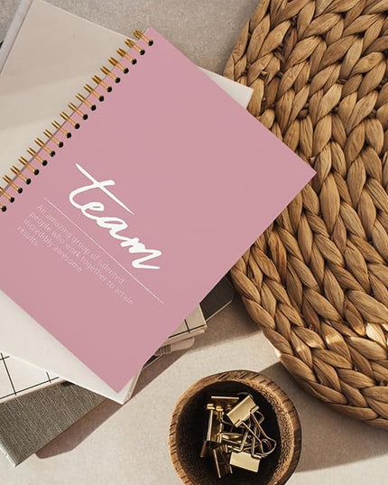 hold fizz Pink Meeting Notebook for Work, Employee Appreciation Gifts, Team Gifts for Employees, Thank You Gifts for Women Men Leader Boss Mentor Manager Coworkers Retirement Going Away, 5.5"x8.3"