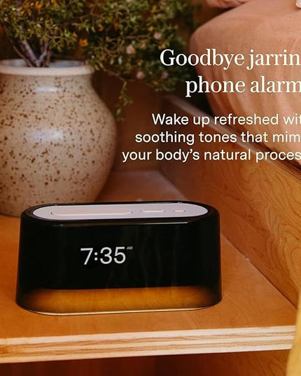 Loftie Alarm Clock with Sound Machine –Smart Alarm Clock w/Light, White Noise, Bluetooth Speaker, Night Light Sound Machine,100+ Sounds, Blackout Mode, No WiFi Mode, Optional Subscription-Midnight