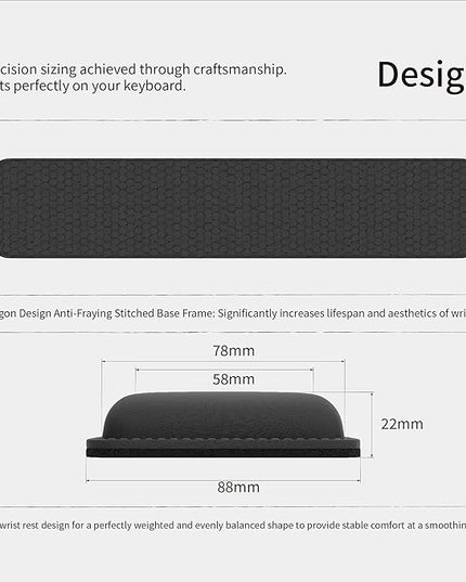 Faluber Cooling Gel Wrist Rest, 17.3-inch Length for Full-Sized Keyboard, Memory Foam Palm Rest with Non-Slip Footpad, Ergonomic Design, Stain Resistant, PC Accessory Gaming Gear (Large-Full Size)