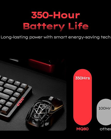 IQUNIX MQ80 Low Profile Mechanical Keyboard for Work and Gaming Tri Mode Wireless Wired CNC Aluminum Hot Swappable RGB Backlit Long Battery Life VIA Support (Black)