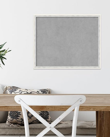Amanti Art White Framed Magnetic Board 17x21 Small Vision Board for use with Magnets, 100% Metal Sheet to Display Items as Office Decor or for Home Organization in mudroom, Kitchen or Kids Room