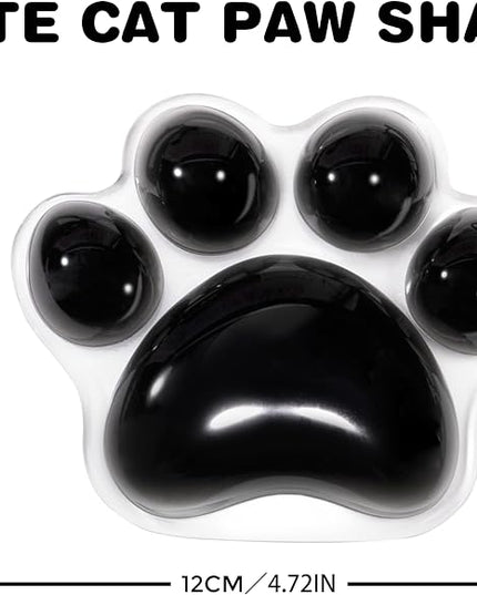 Black Cat Paw Wrist Rest Pad for Mouse Ergonomic, Cute Silicone Wrist Rest Support Cushion Pad Comfort Soft Hand Pain Relief Pad for Home Laptop&Computer