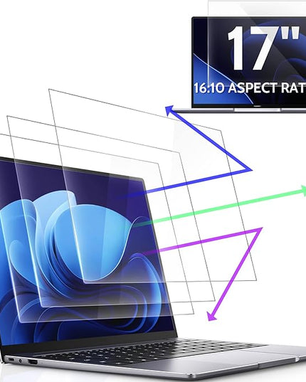 3 Pcs 17" Anti Blue Light Screen Protector Compatible With Lenovo Hp Dell Acer Asus Samsung etc Laptop-16:10 Aspect, 17 Inch Computer Monitor Glare Filter Uv Blocker Shield Cover Eye Protection Film