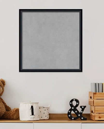 Amanti Art Black Framed Magnetic Board 17x17 Small Vision Board for use with Magnets, 100% Metal Sheet to Display Items as Office Decor or for Home Organization in mudroom, Kitchen or Kids Room