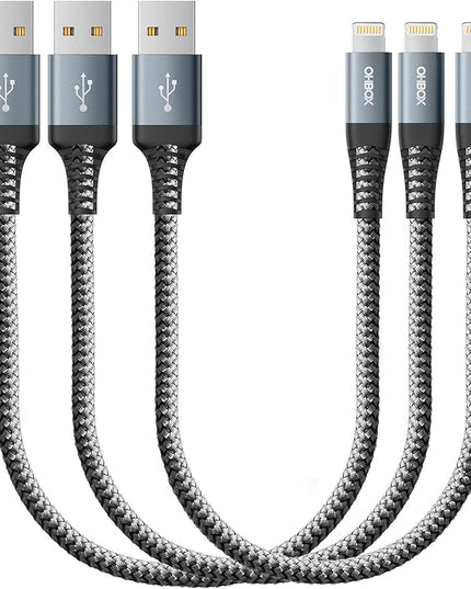 Short iPhone Charger Cable 1FT, [Apple MFi Certified] 3Pack USB Lightning Cable Fast Charging, i Phone Charging Cord Compatible with iPhone 14/13/12/11/Pro/Max/Mini/X/Plus/8/7/6/5S/SE/Plus/iPad