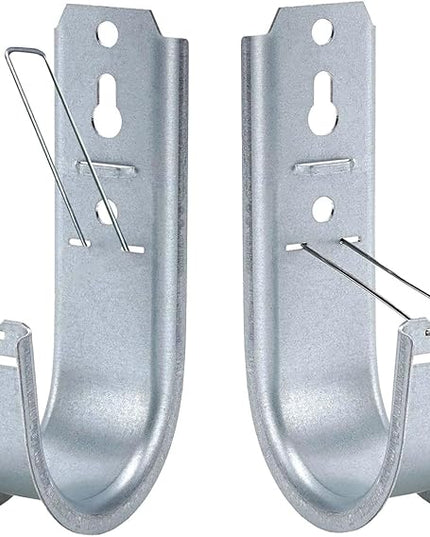 100 Pack 2-Inch Galvanized Steel Cable Support J-Hooks with Retainer Clips - Heavy Duty Wall Mount Cable Management Hooks for Structured Cabling & Organization