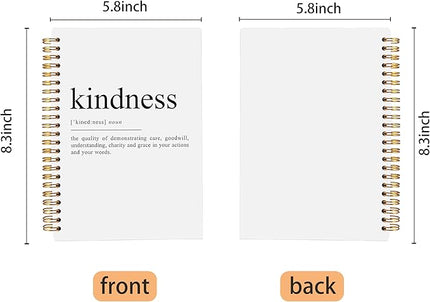 Kindness Definition Inspirational Notebook, Kindness Gifts, Motivational Journal for Women Men, Inspirational Spiral Notebooks 5.5x8.3 Inch