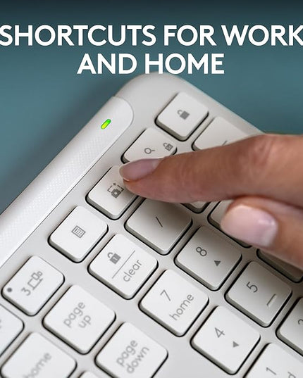 Logitech Signature Slim K950 Wireless Keyboard, Sleek Design, Switch Typing Between Devices, Quiet Typing, Bluetooth, Multi-OS, Windows, Mac, Chrome - Off-White