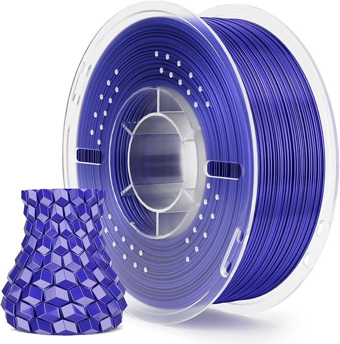 ELEGOO Silk PLA Filament 1.75mm Bluish Purple 1KG, 3D Printer Filament Dimensional Accuracy +/- 0.02mm, 1kg Plastic Spool(2.2lbs) 3D Printing Filament Fits for Most FDM 3D Printers