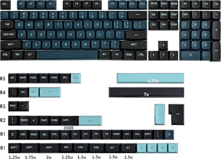 Custom Keycaps CSA Profile 160 Keys Keycaps ABS Double-Shot with ANSI Layout & ISO Layout Kit for Cherry MX Gateron Kailh TTC Holy Panda Switches (Monster)