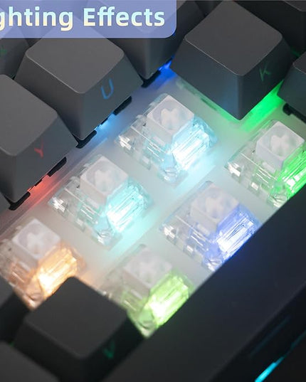Kailh Box White Pro Mechanical Keyboard Switch,Clicky 3-pin 45gf Pre-Lubed Dustproof Waterproof RGB SMD Key Switches for High-Speed Typing(Box White Pro,10pcs)
