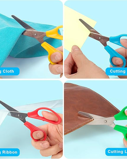Toidgy 180 Packs Kids Scissors, 5 Inch Scissors Bulk for School, Blunt Tip Scissors for Kids Student Teacher, Safety Scissors for Preschool Classroom Office Home, School Supplies Craft Cutting Paper