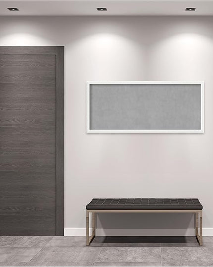 Amanti Art White Framed Magnetic Board 22x50 Oversize Vision Board for use with Magnets, 100% Metal Sheet to Display Items as Office Decor or for Home Organization in mudroom, Kitchen or Kids Room