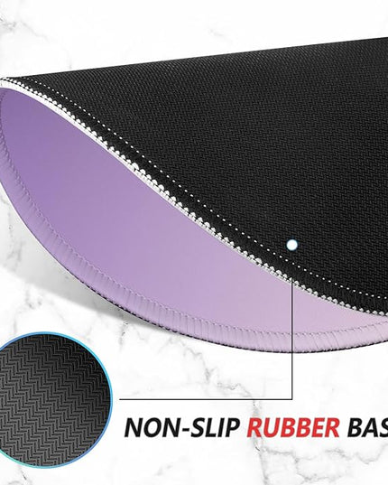 ITNRSIIET Mouse Pad Non-Slip Rubber Base Smooth Surface Stitched Edges Waterproof Durable Compatible with All Mice for Office & Gaming, Desk Accessory, Diameter 8.7 inch, Lavender Gradient
