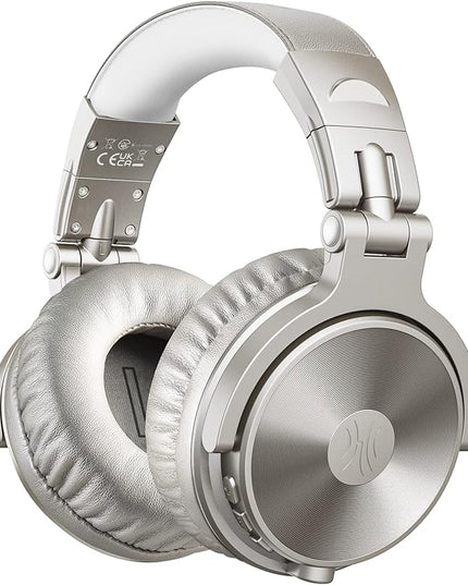 OneOdio Bluetooth Over Ear Headphones, 110 Hrs Wireless/Wired Stereo Sound Foldable Headsets with Deep Bass 50mm Neodymium Drivers for PC/Phone/Tablet - Studio Wireless Pro C, Champagne Gold