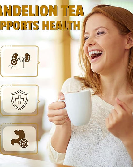 Jarteela - Dandelion Leaf & Root Tea Bags - 2g x 50 Count - Premium Dandelion Tea - Non-GMO - Caffeine-Free - Support Kidney Health & Enhance Immune System