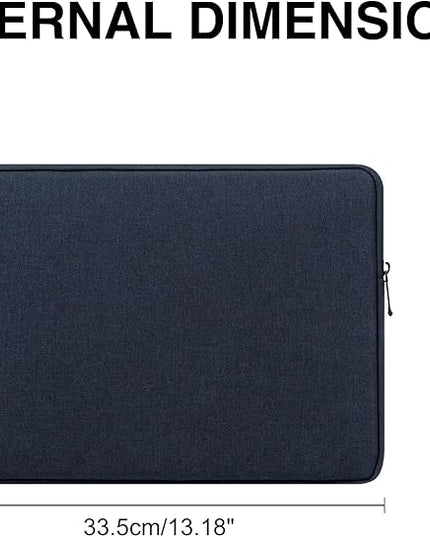 14 Inch Laptop Sleeve Case for 14-Inch MacBook Pro M1 M2 M3 M4 Laptop Computer Notebook, Slim Waterproof Polyester Carrying Case Padded Bag with Small Pocket, Navy Blue