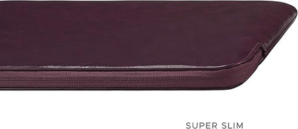 Comfyable Leather Laptop Sleeve Compatible with 16 Inch MacBook Pro M4 2024 & 15 Inch MacBook Air M4 M3 M2 2025, Berry Brown