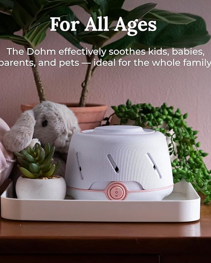 Yogasleep Dohm (White,Pink) The Original White Noise Machine, Relaxing Natural Sound From a Real Fan, Noise Cancelling For Office Privacy, Sleep Aid For Adults & Baby, Travel Size Pink Noise Machine