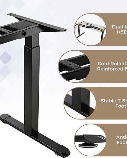 EUREKA ERGONOMIC Standing Desk (61"x43")- L Shaped Desk with Keyboard Tray Adjustable Height Sit Stand Computer Desk Corner Gaming Ergo Desk w Memory Presets, Monitor Stand, LED/USB/Dual Motor, Left