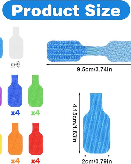 32PCS Cable Labels - Reusable Cord Labels for Electronics, Colorful Cable Tags for Organizing Wires and Identification, Wire Markers for Cord Management, Key Circuit Breaker Moving Label