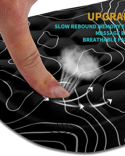 Hokafenle Ergonomic Mouse Pad Wrist Support, Wrist Rest Mousepad for Carpal Tunnel Pain Relief with Integrated Memory Foam Slope Massage Bulge (11.8x7.9 inch,Topographic Contour)