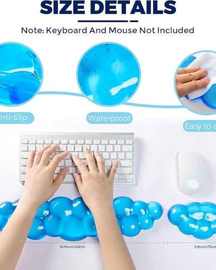 Gel Cloud Wrist Rest - Cloud Mouse Wrist Rest Pad Mouse Support for Office Gaming Pad Computer Laptop Ergonomic Comfortable Pain Relief