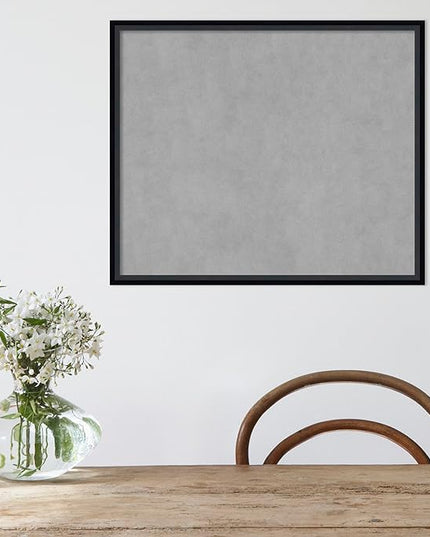 Amanti Art Black Framed Magnetic Board 21x25 Medium Vision Board for use with Magnets, 100% Metal Sheet to Display Items as Office Decor or for Home Organization in mudroom, Kitchen or Kids Room