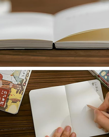 KetA Japanese Notebook – 4.7x 3 inch, (12×8 cm) 180 Sheets Mini Stationery, Cute journal for teens & women, B