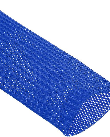 uxcell Expandable Sleeving,2 3/8-inch 10ft Cable Sleeve, Blue