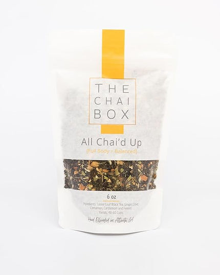 The Chai Box Loose Leaf 100% Organic Black Tea - Featured in Oprah's Favorite Things | Caffeinated Black Tea with Ginger, Cinnamon, Clove, Fennel & Cardamom (Pack of 1) 6 oz | Makes 25 Cups | Small Batch Loose Leaf Tea with Whole, Premium Spices