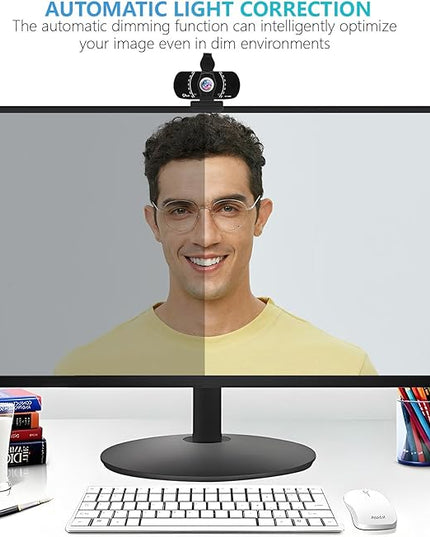 Akyta 1080P Web Camera for Laptop, Webcam with Microphone/Privacy Cover/Stand/Adapter/Plug and Play & Wide Angle 110°, USB Webcam for Desktop Computer PC Mac Video Calling/Zoom Conferenc