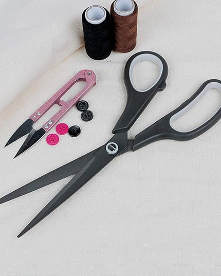 CCR Scissors 8 Inch Soft Comfort-Grip Handles Sharp Titanium Blades, 2-Pack
