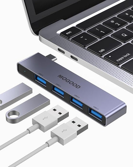 USB C to USB Hub 4 Ports,MOGOOD USB C to USB Hub Multiport Adapter,USB C Splitter with USB 3.0 Port,USB Type C Docking Station for MacBook Pro/Air2020/2019,Surface Pro and More