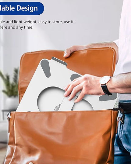 BESIGN LSX7 Laptop Stand with 360 Rotating Base, Ergonomic Adjustable Notebook Riser Holder Compatible with Air, Pro, Dell, HP, Lenovo More 10-15.6" Laptops (Silver)